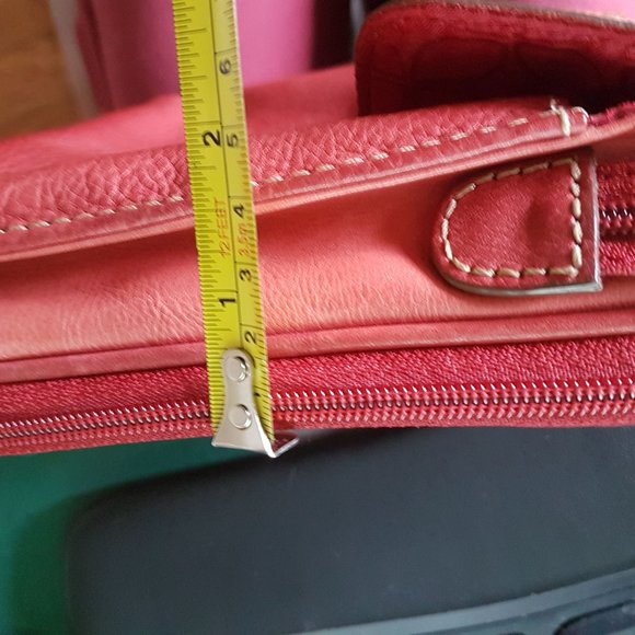 Fossil Vintage Leather Crossbody Purse Red - Picture 6 of 13